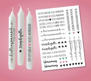 WEIHNACHTEN Tattoofolie für Kerzen