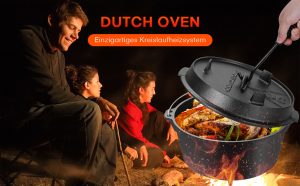 Dutch Oven 8L, BBQ Dutch Oven Set