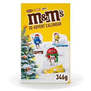 M&M’S Adventskalender 2022 | 3D Pop-Up Weihnachtskalender mit Schokolade | 346g