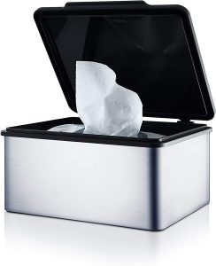 blomus -MENOTO- Feuchttücherbox aus mattiertem Edelstahl