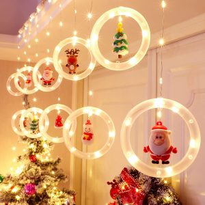 Lichtervorhang 3×0,65M Lichterkettenvorhang LED Lichterkette 8 Modi USB Weihnachtsbeleuchtung