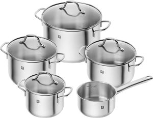 ZWILLING Flow Kochtopf-Set, 5-teilig, 4 Deckel