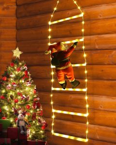 ☃️LED Weihnachtsmann Leiter Lichterkette☃️