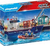 PLAYMOBIL – 70769 – Großer Frachter mit Zollboot