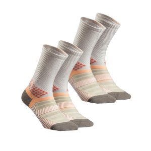 Wandersocken Hike 900 hoch 2 Paar beige
