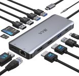 USB C Docking Station Triple Display