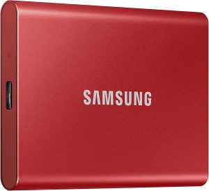 Samsung Portable SSD T7 (MU-PC1T0R/WW), 1TB, USB 3.2 Gen.2, 1.050 MB/s Lesen, 1.000 MB/s