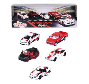 Majorette – Toyota Racing Spielzeugautos (Geschenk-Set mit 5 Autos) – Modellautos aus Metall mit Freilauf und Federung, je 7,5 cm, Auto Spielzeug für Kinder ab 3 Jahre., 13.46 €