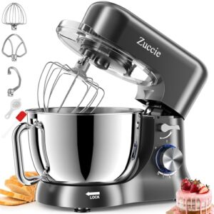 Kitchen in the box Küchenmaschine, 4,5 L & 5 L Knetmaschine, 10+P Geschwindigkeits Teigmaschine mit Knethaken, Rührhaken und Schneebesen, 1300 W (Schwarz)., 74.99 €