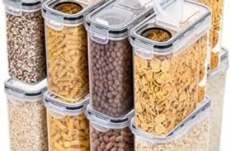 12er Müslibox mit Deckel 4L Vorratsdosen mit Deckel Etiketten