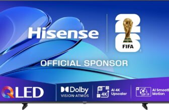 Hisense 65E7Q Fehrnseher, 65 Zoll, 4K UHD QLED