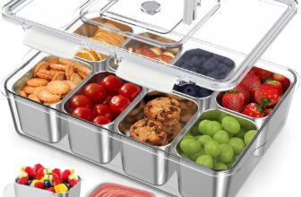 JINDUN Snackbox mit 8 Edelstahl Fächern