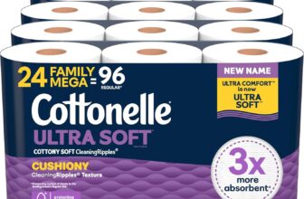 Cottonelle Ultraweiches Toilettenpapier mit gepolsterter Reinigungswellen-Textur