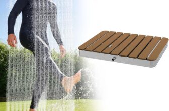 UISEBRT WPC Gartendusche Bodendusche mit Fußrad