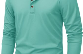 KEFITEVD Henley Shirt Herren Langarm Tshirt