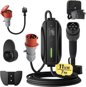 dé Mobile Wallbox/Ladestation 11kW [3-phasig|7m|6-16A] mit Einstellbarer