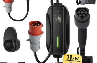 dé Mobile Wallbox/Ladestation 11kW [3-phasig|7m|6-16A] mit Einstellbarer