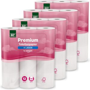 by Amazon Premium Toilettenpapier, 4-lagig, 48 Rollen