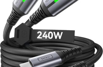 INIU 240W USB C Kabel, [2 Stück 2m] PD Schnellladekabel USB C auf USB C Kabel