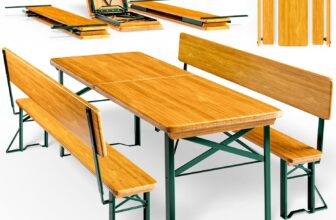 Casaria® Bierzeltgarnitur mit Lehne 170 cm