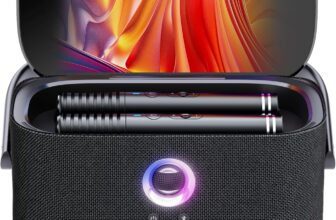 Ikarao Karaoke-Maschine – Komplettsystem mit Textanzeige, 2 Mikrofonen