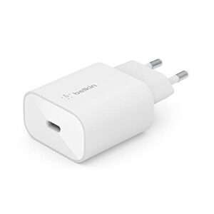 , Belkin BoostCharge 25-W-Ladegerät mit PPS, USB-C Power Delivery, USB C Ladegerät, Schnellladegerät für das iPhone Air, iPhone 17, Samsung Galaxy, Galaxy Note, Pixel, iPad Pro, iPad Mini – Weiß