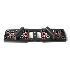 , Amazon Basics Push-up-Board, 24-in-1-Trainingssystem, Liegestützgriffe, Farbcodiert, Bis zu 272kg Belastbar, mit Tragetasche, für Oberkörpertraining