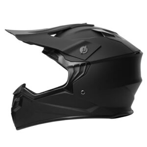 Motocross Helm Damen Herren, ECE 22.06 Zertifizierung Motorradhelm, Jugend Motorrad Downhill Full Face ATV Helm, Cycling Helmet with Visor, MTB Cross Helm Mit Belüftung Entlüftung(Black,XL), 69.99