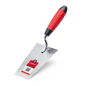 , COMENSAL Maurerkelle 160 mm – Gipserspachtel – Stukkateurkelle – Edelstahl Rostfreie – Gipserkelle – Rutschfestes Softgriff – Made in EU