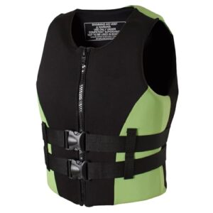 Generisch Unisex Hohe Auftriebskraft Tragbar Schwimnweste Abnehmbarer EPE Schaum Neopren für Kajak Angeln Segeln Surfen Bootfahren Sicherheit (Green, M), 11.56