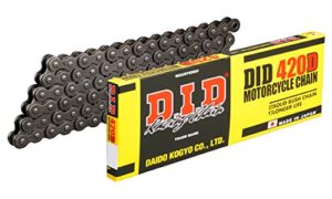 DID Kette 420 D, 120 Glieder (Standard), offen mit Clipschloss, Stahlfarben, 16.56