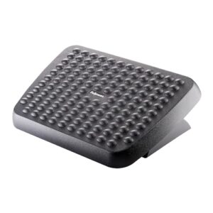 Fellowes Fußstütze Standard, in 2 Höhen verstellbar, mit frei beweglicher Plattform, aus recyceltem Plastik, perfekt für Büro und Home Office, Farbe: schwarz, 16.16