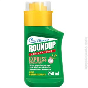 11.9, Roundup Unkrautfrei Express Konzentrat 250ml gegen Unkraut in Ziergärten