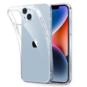 , ESR Klare Silikon Hülle Kompatibel mit iPhone 13 Hülle, Dünne Handyhülle, Kristallklare Schocksichere Schutzhülle, Transparentes Vergilbungsresistentes TPU, Klar