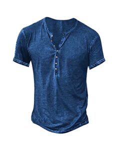 TACVASEN Herren Henley Langarmshirt Baumwolle Basic T-Shirt mit Knopfleiste Winter Shirts Regular Fit Freizeithemd Khaki, M, 19.99,