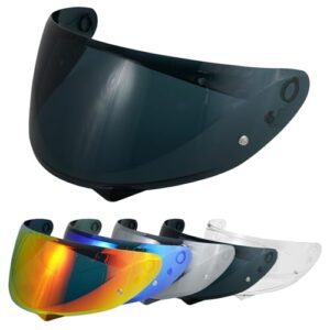 VCOROS Motorradhelm Visier,Helmvisier für C10,Motorrad Windschutzscheibe Helm Visier passen,Helmlinsenvisier Vollgesichtsanpassung (Schwarz), 23.74