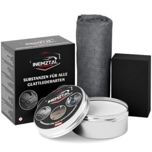 InemzTal Profi Lederpflege Auto Set Enthält 250 ML Lederbalsam + Sschwam + Mikrofasertuch,High-Performance Lederpflege für Ledercouch,Autositze, 9.29