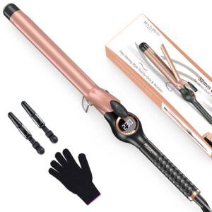BESTOPE PRO Lockenstab 25mm Große Locken, Schnelle Heizung Lockenstäbe Extra Lang, Multi-Temperatur Hair Curler mit Großem LCD-Display & Klemme, Handschuh, 19.54