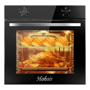 , Hobsir Einbaubackofen mit Drehknopfsteuerung, 65L, 60 x 60 cm, 4 Funktionen