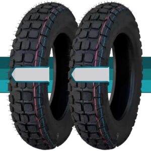 3.00/10 Schlauchloser Off-Road-Reifen mit 3.00-10 4PR Hochgriff Schnee 3.00 10 Verschleißfest Performance für E-Bike(2pc), 50.22