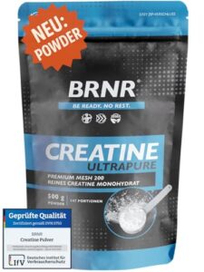 BRNR Creatin Monohydrat Pulver, ultrapures Powder, geprüft und rein, Kreatin Monohydrat, 500g, 6.28
