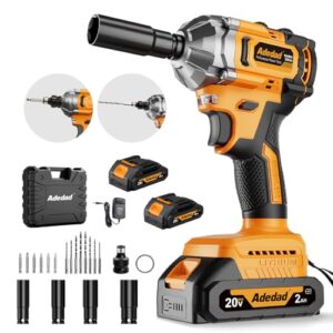 , Adedad 20V Akku Schlagschrauber Mit 2x 2.0Ah Akkus und Ladegerät 1/2 Zoll