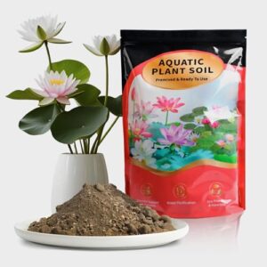 9.32, GOTVUGE Aquarienpflanzenerde mit natürlichem Substrat – Fischfreundlich, Nährstoffreich für Lotus & Seerose | Hochwertiges Aquarium-Substrat für Wasserpflanzen (1.5kg)