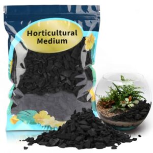 7.28, GOTVUGE Gartenkohle für Pflanzen, aktiviertes Hartholzkohle als Bodenverbesserungsmittel für Bonsaierde, Sukkulentenerde, Terrariumbedarf, Blumenerden für Zimmerpflanzen (1L)