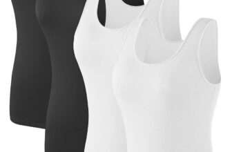 4pcs Tank Tops für Damen ärmelloses Unterhemd Schichtung Tanks