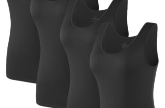4pcs Tank Tops für Damen ärmelloses Unterhemd Schichtung Tanks