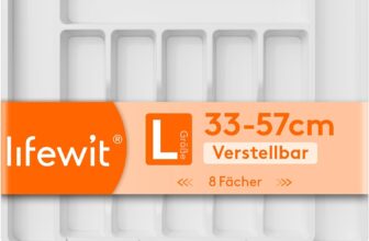 Lifewit Besteckkasten für Schubladen, 6-8 Fächer verstellbarer Organizer