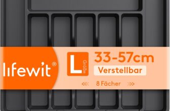 Lifewit Besteckkasten für Schubladen, 6-8 Fächer verstellbarer Organizer
