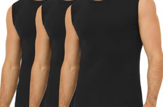 Falechay 3er Pack Unterhemd Herren 100%Baumwolle Ärmelloses Tank Top Männer