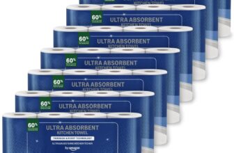 by Amazon Ultra-saugfähige TAD-Küchenrolle, 32 Rollen (8 Packungen à 4)
